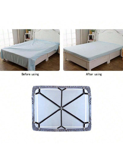 6 Side 12 Pegs Bed Sheet Clip, Adjustable Sofa Bed Sheet Fastener, Tablecloth Clip, Anti-Running And Anti-Slip Bed Sheet Buckle