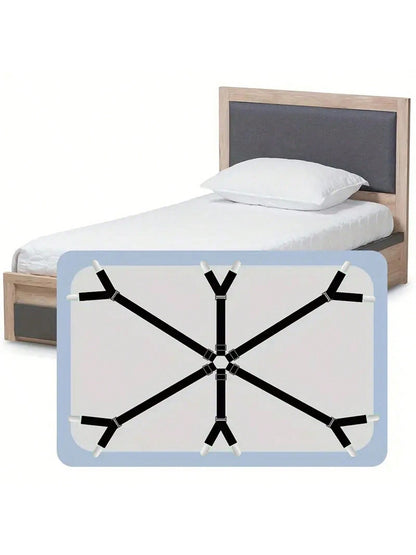 6 Side 12 Pegs Bed Sheet Clip, Adjustable Sofa Bed Sheet Fastener, Tablecloth Clip, Anti-Running And Anti-Slip Bed Sheet Buckle