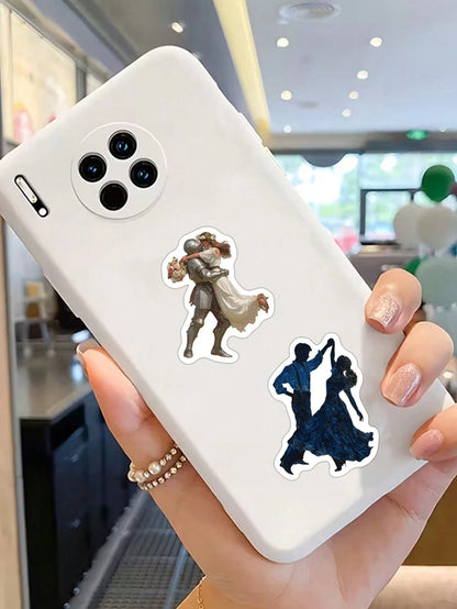 60pcs Heart-Fluttering Retro Stickers Gift Cartoon Decoration Scrapbook Laptop Luggage Guitar Phone Case DIY Decal