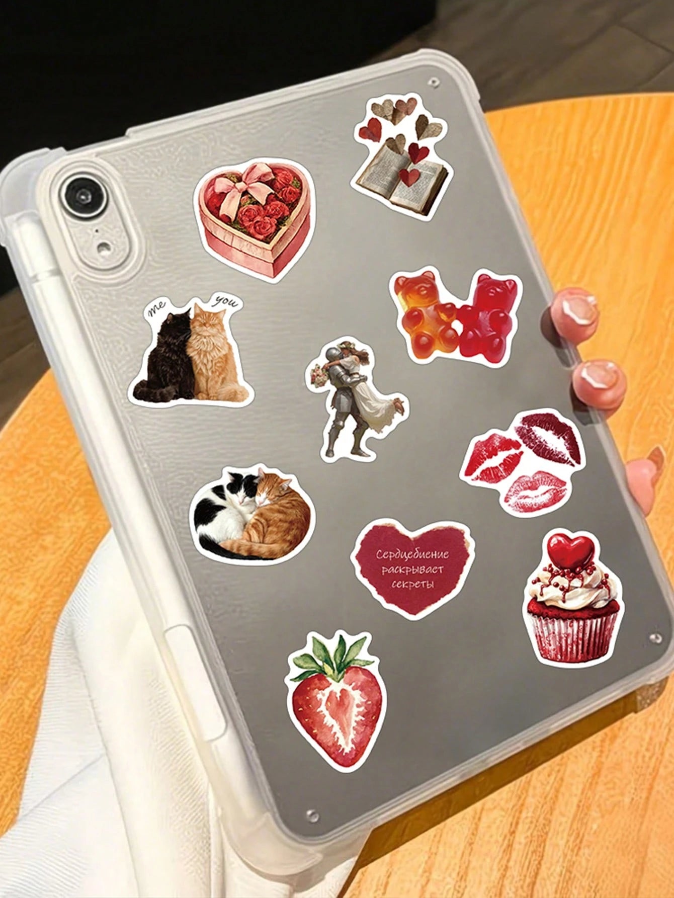 60pcs Heart-Fluttering Retro Stickers Gift Cartoon Decoration Scrapbook Laptop Luggage Guitar Phone Case DIY Decal