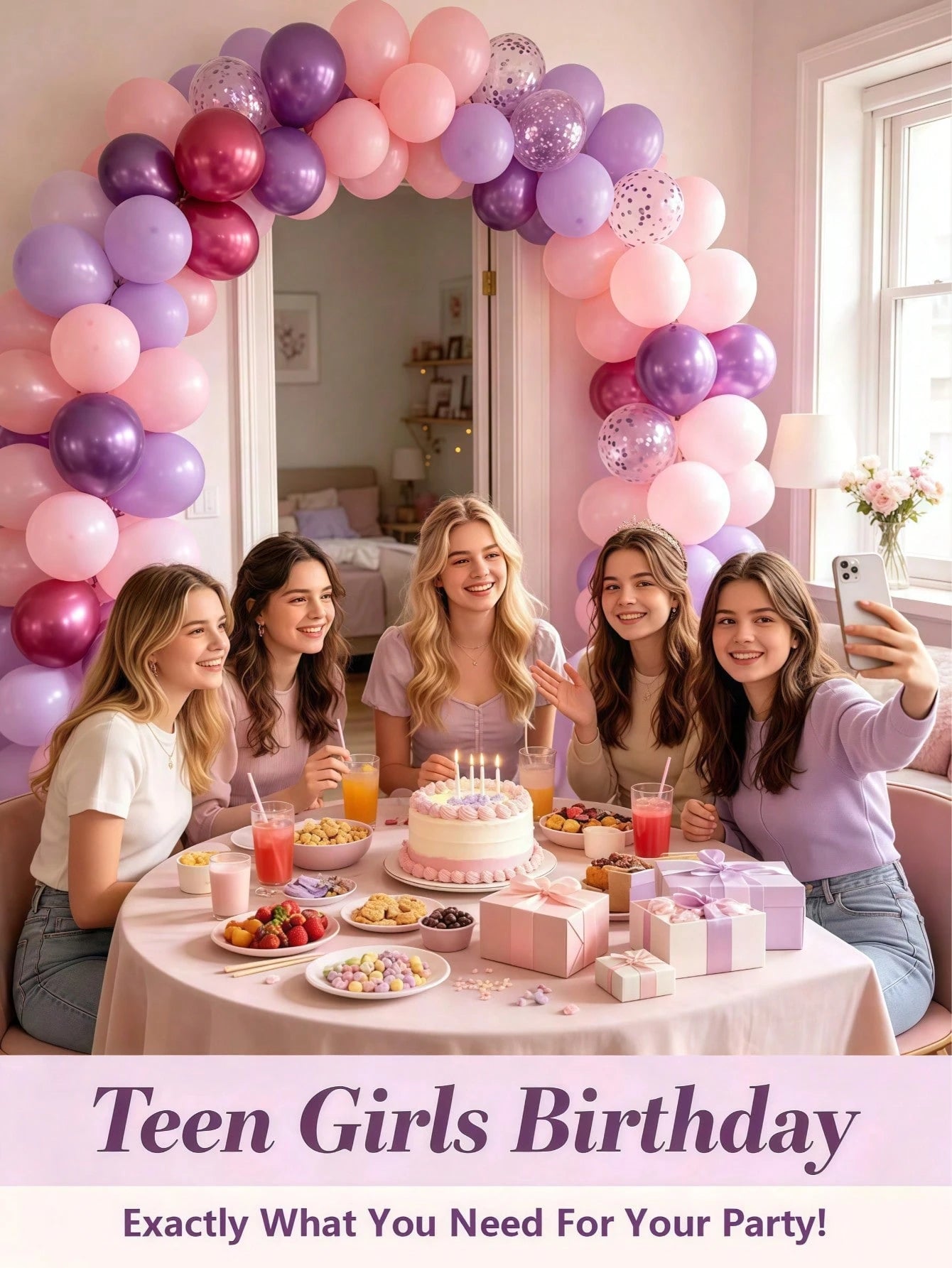 60pcs Pink And Purple Balloons, Metallic Purple Pink Hot Pink Latex, Foil Sequin Balloons, For Birthday Wedding Baby Shower Girl Party Decoration, Birthday Party Decoration, Baby Shower Decoration, Cu