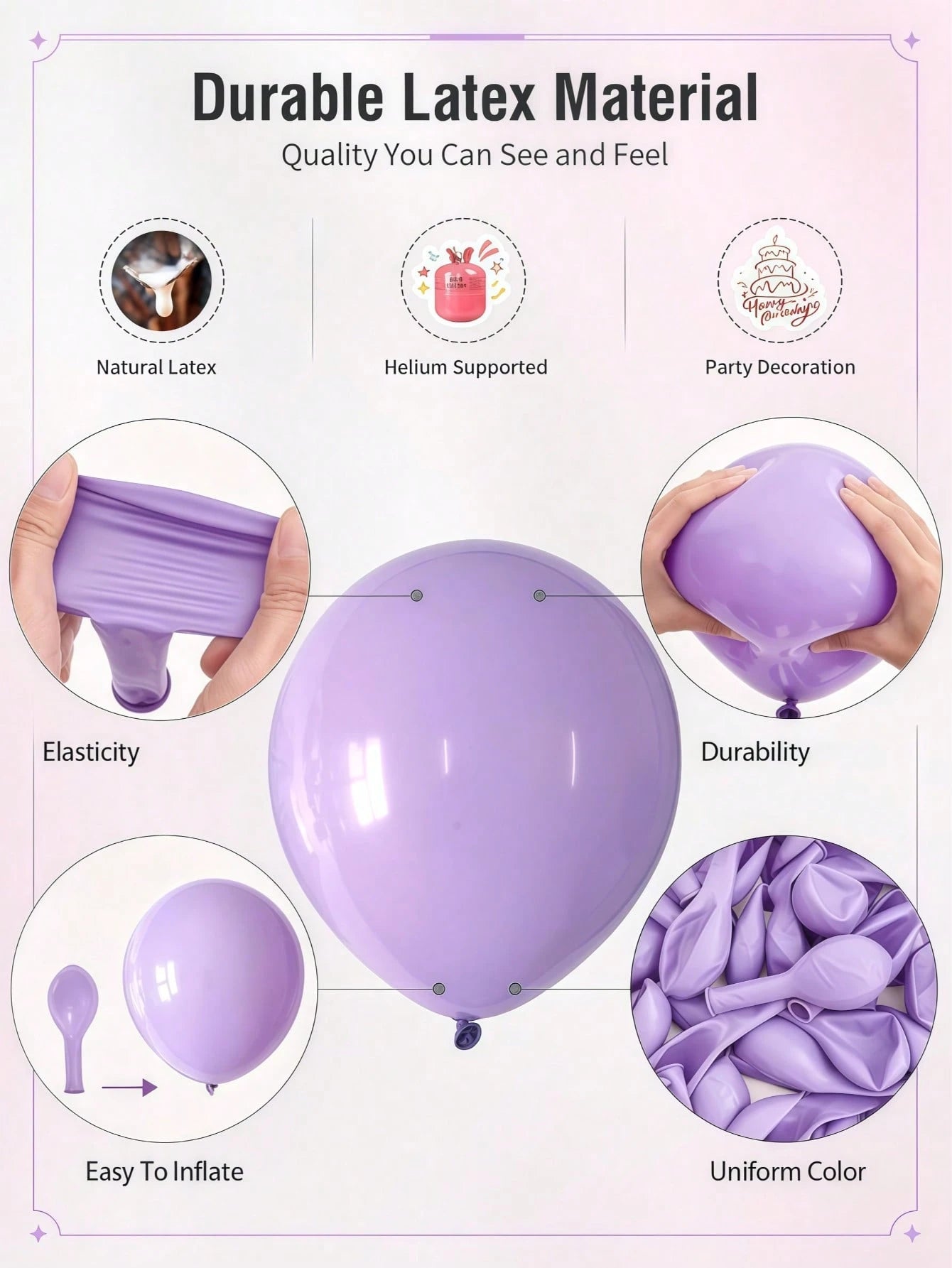 60pcs Pink And Purple Balloons, Metallic Purple Pink Hot Pink Latex, Foil Sequin Balloons, For Birthday Wedding Baby Shower Girl Party Decoration, Birthday Party Decoration, Baby Shower Decoration, Cu