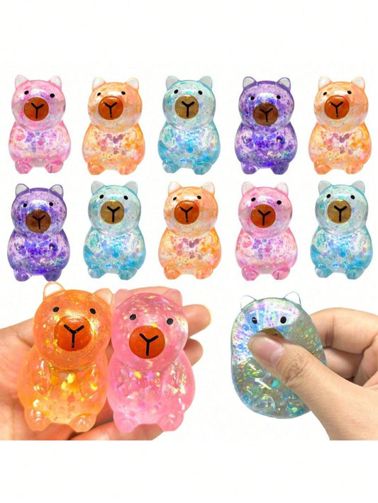 6PCS Cute Stress Reducing Simulated Chicken, Soft Rising Squeeze Toy For Stress Relief & Anxiety, Sticky Fidget Toy For Kids & Adults, Anti-Stress Hand Toy, Taba Squishy, Fun Cute Gift, Festival Gifts