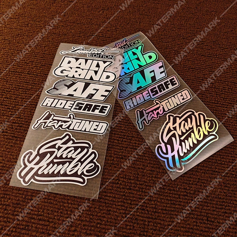 6pcs JDM Motorcycle Stickers, Waterproof & Sunproof Decals, Suitable For Motorcycle Front Cover, Fuel Tank, Racing Helmet, Scooter Body- Scratch Cover & Decorative Sticker Film
