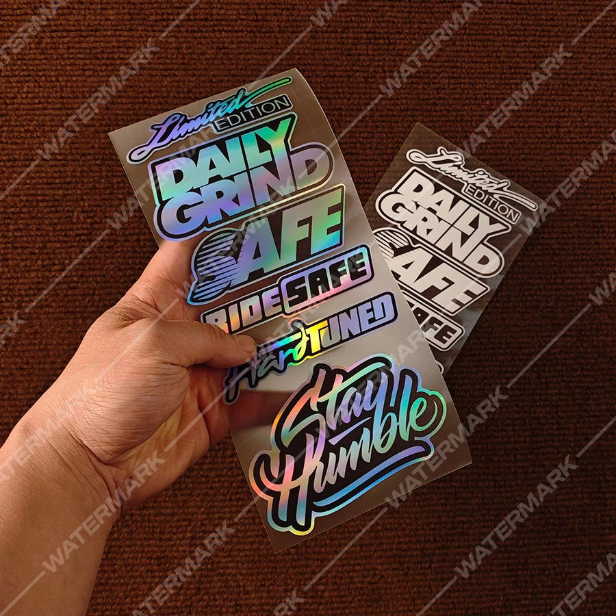 6pcs JDM Motorcycle Stickers, Waterproof & Sunproof Decals, Suitable For Motorcycle Front Cover, Fuel Tank, Racing Helmet, Scooter Body- Scratch Cover & Decorative Sticker Film