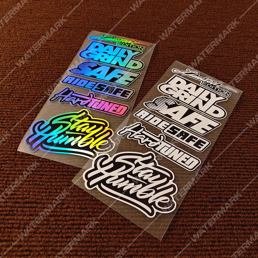 6pcs JDM Motorcycle Stickers, Waterproof & Sunproof Decals, Suitable For Motorcycle Front Cover, Fuel Tank, Racing Helmet, Scooter Body- Scratch Cover & Decorative Sticker Film