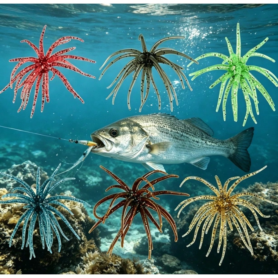 6Pcs Sea Urchin Soft Fishing Lures, TPE Lifelike Round Floating Baits In Multiple Colors.Dynamic Swimming Design, Practical Tackle Supplies For Anglers And Fishing Gear Collection