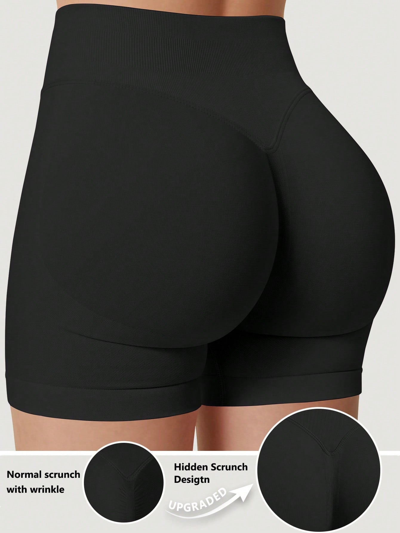 6pcs/Set Women's Seamless Elastic Lifting Shorts For Running, Training, Fitness, Yoga, Outdoor Sports, Spring/Summer, Suitable For Daily Wear And Exercise, Solid Color Workout Shorts, Cycling Shorts