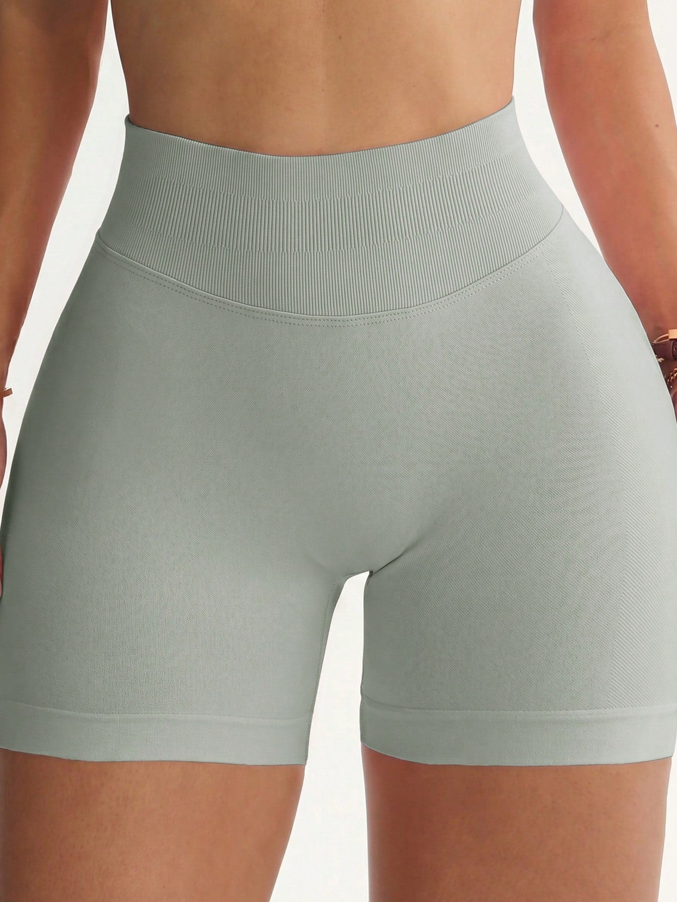 6pcs/Set Women's Seamless Elastic Lifting Shorts For Running, Training, Fitness, Yoga, Outdoor Sports, Spring/Summer, Suitable For Daily Wear And Exercise, Solid Color Workout Shorts, Cycling Shorts