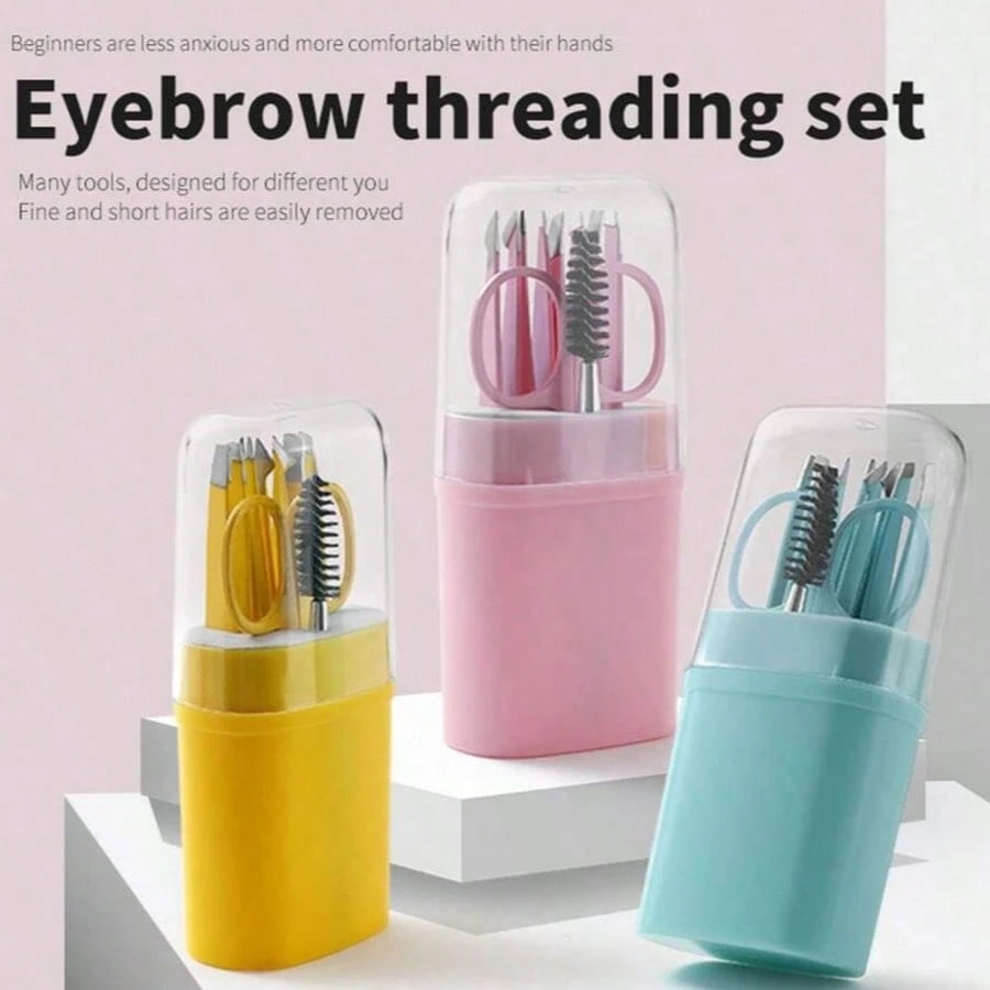 6pcs Stainless Steel Eyebrow Care Set, Eyebrow Tweezers, Eyebrow Scissors, Eyebrow Trimmer, Suitable For Men & Women, Portable Makeup Tools,Makeup,Cheap,Room Decor,Vanity,Travel,Bedroom,Makeup Accesso