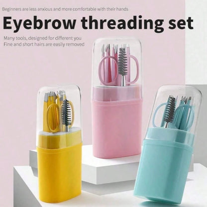 6pcs Stainless Steel Eyebrow Care Set, Eyebrow Tweezers, Eyebrow Scissors, Eyebrow Trimmer, Suitable For Men & Women, Portable Makeup Tools,Makeup,Cheap,Room Decor,Vanity,Travel,Bedroom,Makeup Accesso