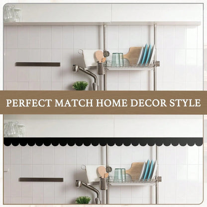 6pcs Wavy Wooden Decorative Strips, Wooden Wavy Edge Decorative Strips, Fan-Shaped Wavy Edge Wooden Decorative Strips, Suitable For Decorating Door/Window Frames, Cabinet DIY, Furniture Edges, Adding
