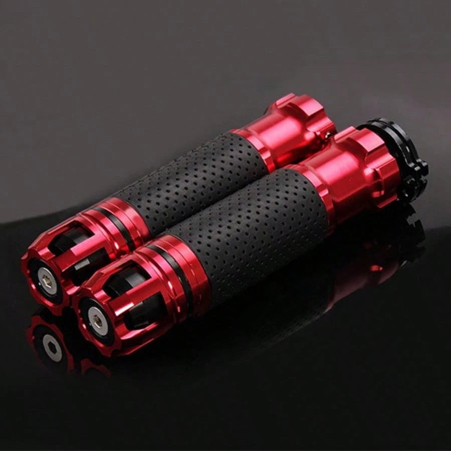 7/8" 22mm CNC Adjustable Aluminum Alloy Gold Rubber Motorcycle Street Racing Handlebar Grip, Multiple Colors Available