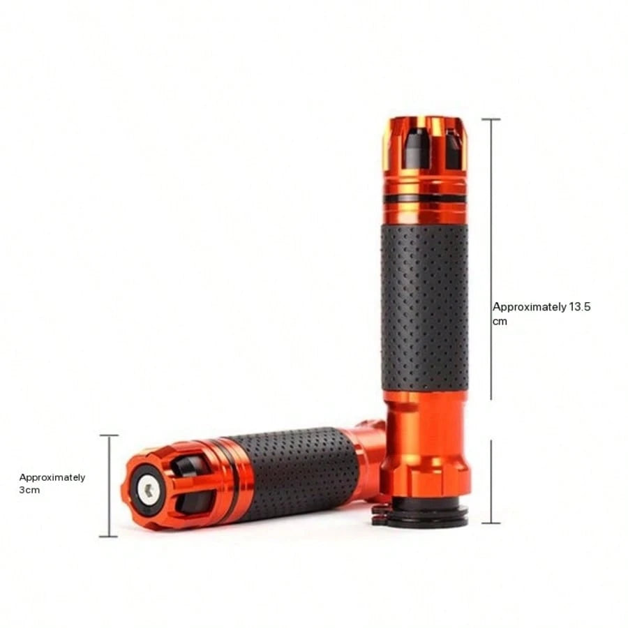 7/8" 22mm CNC Adjustable Aluminum Alloy Gold Rubber Motorcycle Street Racing Handlebar Grip, Multiple Colors Available