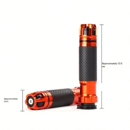 7/8" 22mm CNC Adjustable Aluminum Alloy Gold Rubber Motorcycle Street Racing Handlebar Grip, Multiple Colors Available