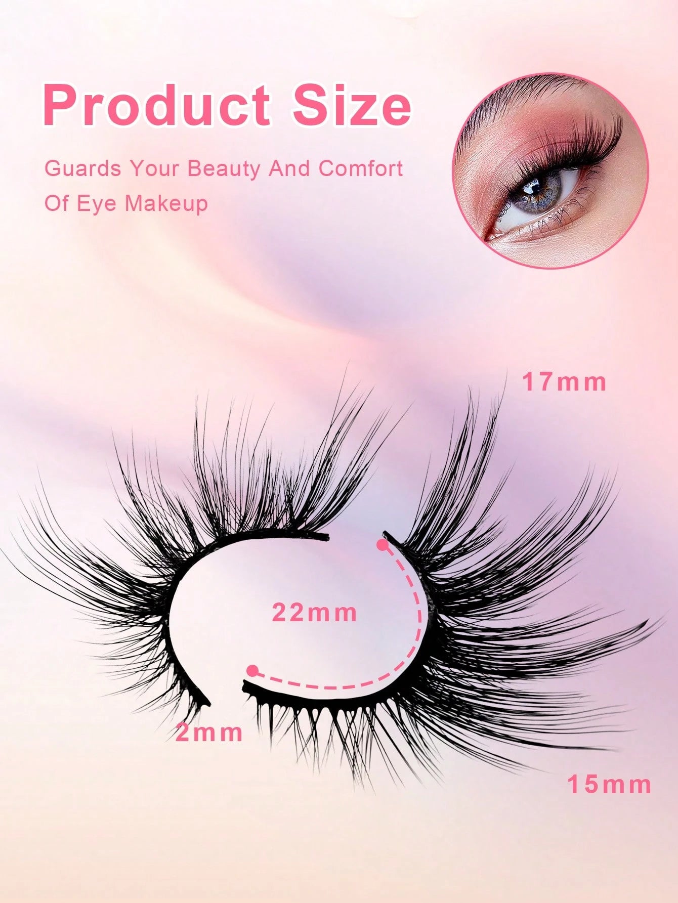 7 Pairs 15mm Cat Eye Effect Semi-Permanent Eyelashes, Extended Outer Corner, Natural Look