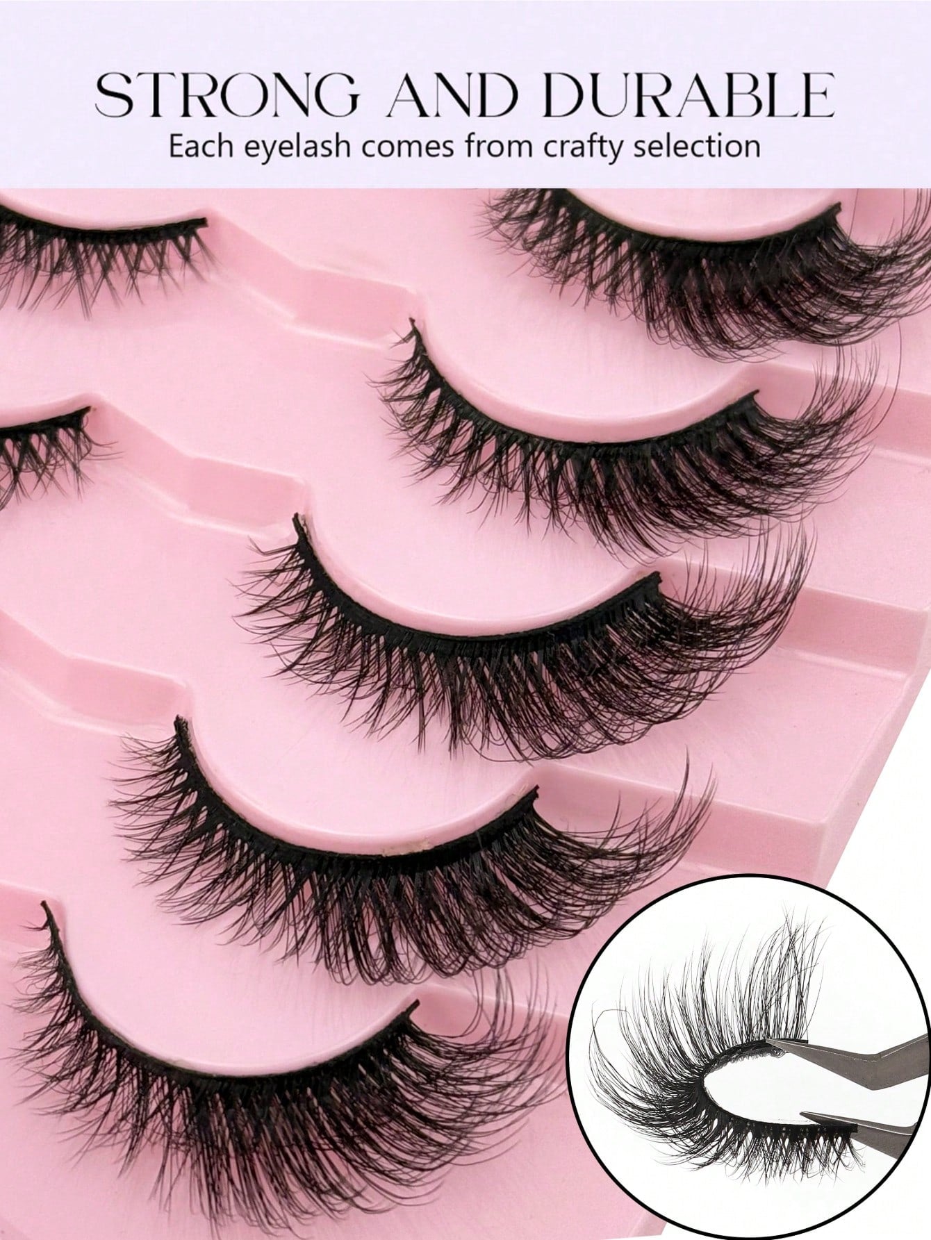 7 Pairs Of Cat-Eye False Eyelashes, Fluffy 3D Messy Natural Long Soft Winged End Eyeliner Lengthened Imitation Mink False Eyelashes, Reusable, Suitable For Daily Life, Weddings, Dates, Parties, Music