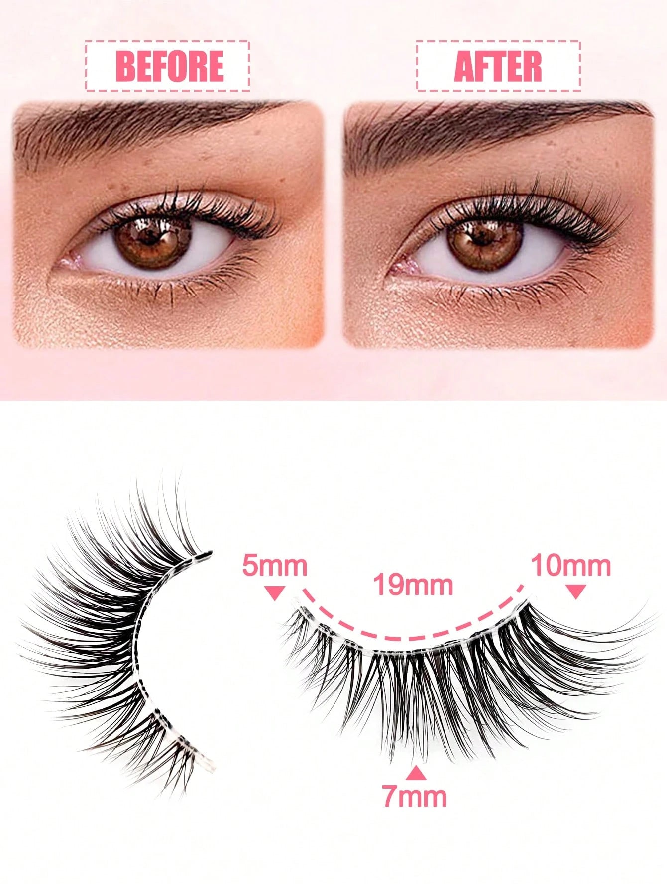 7 Pairs Of Half-Strip False Eyelashes, Natural Makeup Effect, Transparent Lash Bands, Lightweight & Fluffy, Create Cat Eye Makeup, Natural Short Accent False Lashes, Outer Corner Lashes, 3/4 False Las