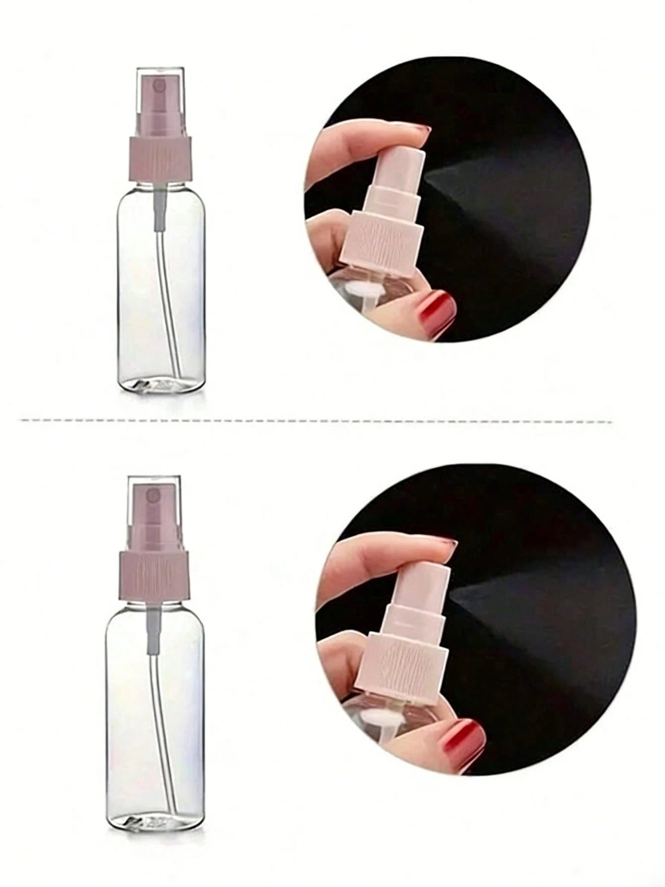 7pcs Refillable Travel Cosmetic Bottle Set, Portable Toiletry Bag Set, Includes Spray Bottle, Lotion Bottle, Shampoo Bottle, Cream Bottle, Empty Bottle, Portable Accessory Storage Bag