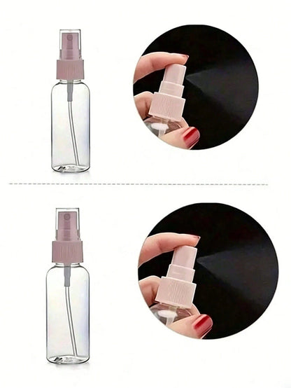 7pcs Refillable Travel Cosmetic Bottle Set, Portable Toiletry Bag Set, Includes Spray Bottle, Lotion Bottle, Shampoo Bottle, Cream Bottle, Empty Bottle, Portable Accessory Storage Bag