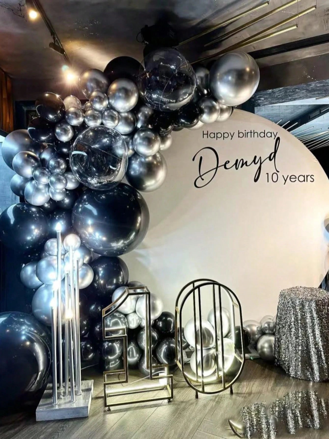 89pcs Black And Silver Balloon Wreath Arch Set, Suitable For Boys, Girls, Children's Birthdays, Baby Showers, Graduation New Year Parties