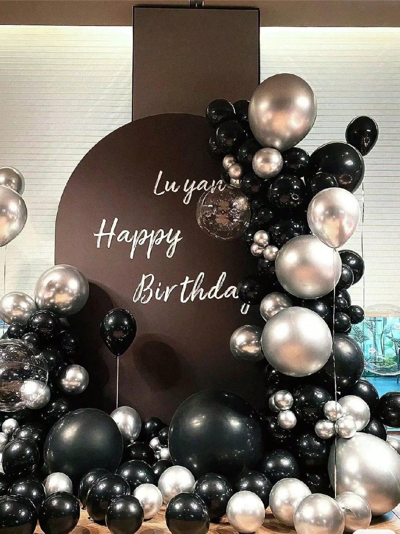 89pcs Black And Silver Balloon Wreath Arch Set, Suitable For Boys, Girls, Children's Birthdays, Baby Showers, Graduation New Year Parties