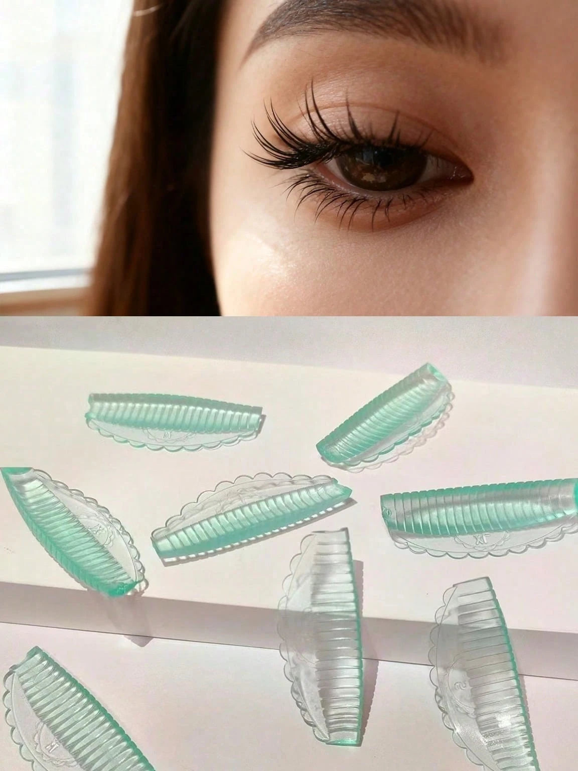 8pcs/Set 4 Sizes Jelly Eyelash Lift Pads- Self-Adhesive Silicone C-Curl Curling Stickers, No Glue Needed To Lift Lashes, Suitable For DIY Lash Perming At Home And Salon