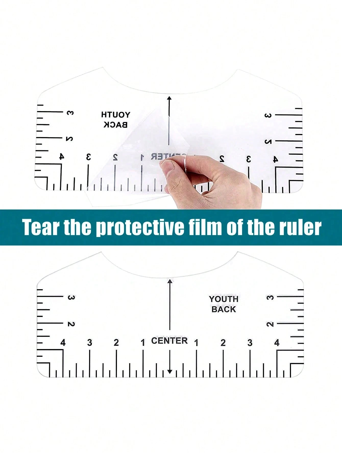8PCS T-Shirt Ruler Guide Vinyl Alignment Kit Ruler Furniture Tool T-Shirt Centering Alignment Ruler T-Shirt Ruler For Center Design, PVC Craft Sewing Collar Measuring Accessories Drawing Template Clot