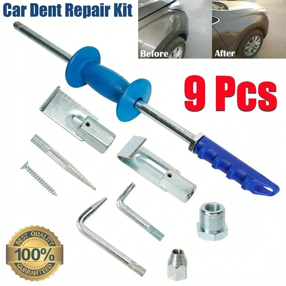 9 Pcs Dent Puller Slide Hammer Auto Body Dent Repair Tools Kit Auto Truck 5LB