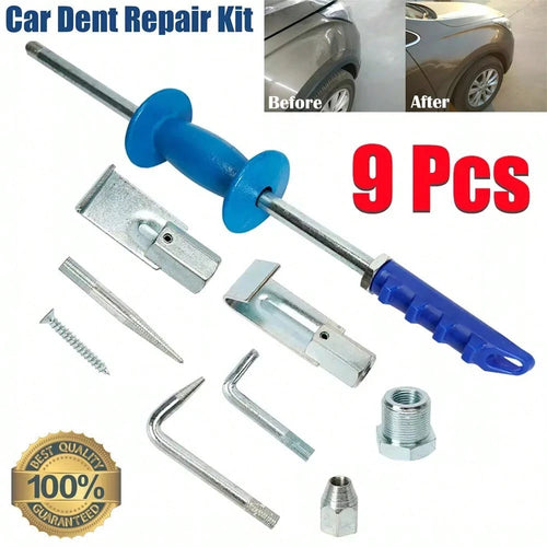 9 Pcs Dent Puller Slide Hammer Auto Body Dent Repair Tools Kit Auto Truck 5LB