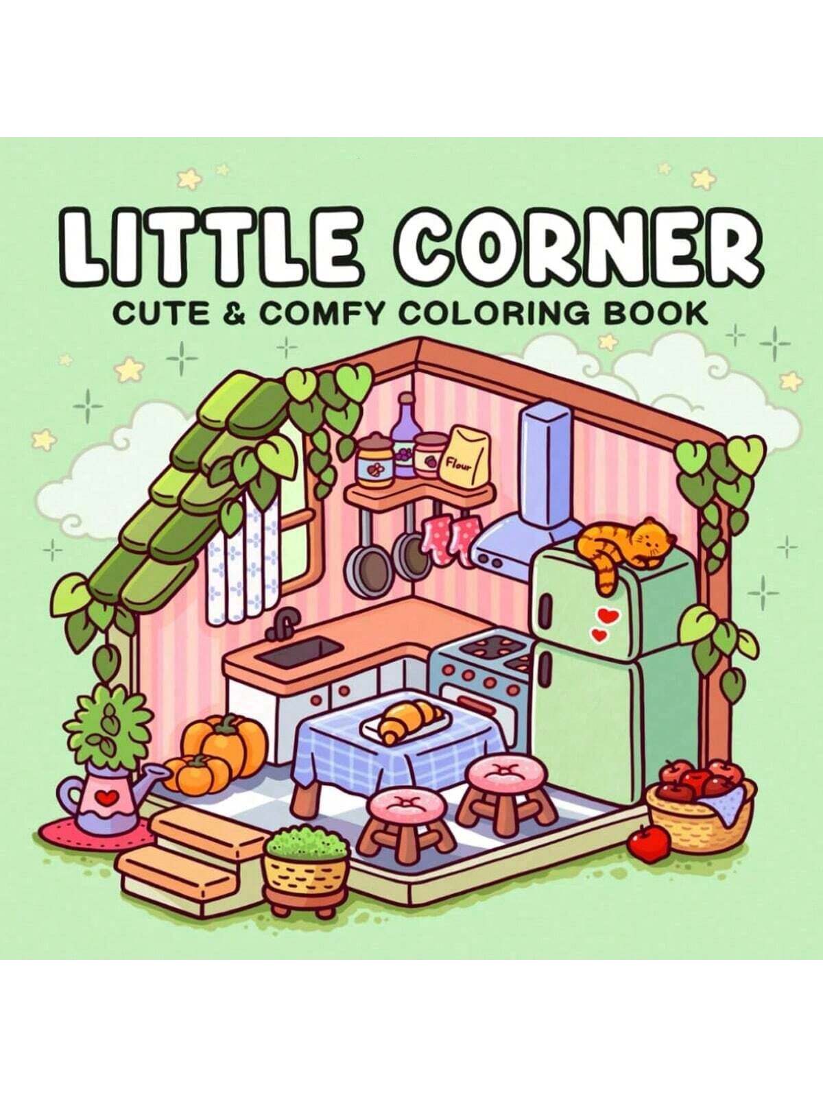 96 Pages/234g, Other 219g) The Little Corner: Adult And Teen Coloring Book, Super Cute And Comfortable Cozy Space Design (Cozy Space Coloring), Gift For Friends, Couples And Family, Back To School, Le
