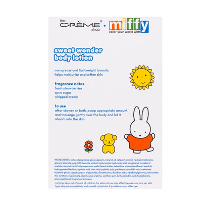 The Creme Shop Miffy Moisturizing Body Lotion Sweet Wonder