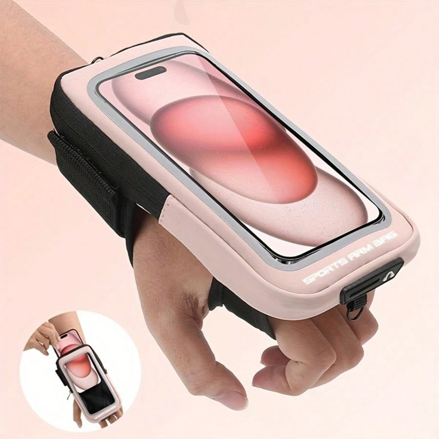 A Stylish Handheld Bag For Men And Women Designed For Running, Compatible With Devices Up To 17.78 Cm, Ideal For Outdoor Sports Like Running, Cycling, And Other Activities.