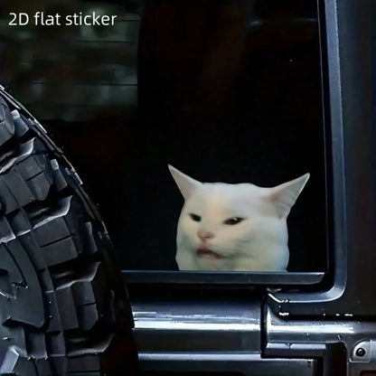 A Whimsical And Amusing Cat Decal Sticker; Suitable For Car Windows, Bumpers, Notebooks, Helmets, Motorcycles, And Other Animal Pet Gifts