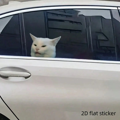 A Whimsical And Amusing Cat Decal Sticker; Suitable For Car Windows, Bumpers, Notebooks, Helmets, Motorcycles, And Other Animal Pet Gifts