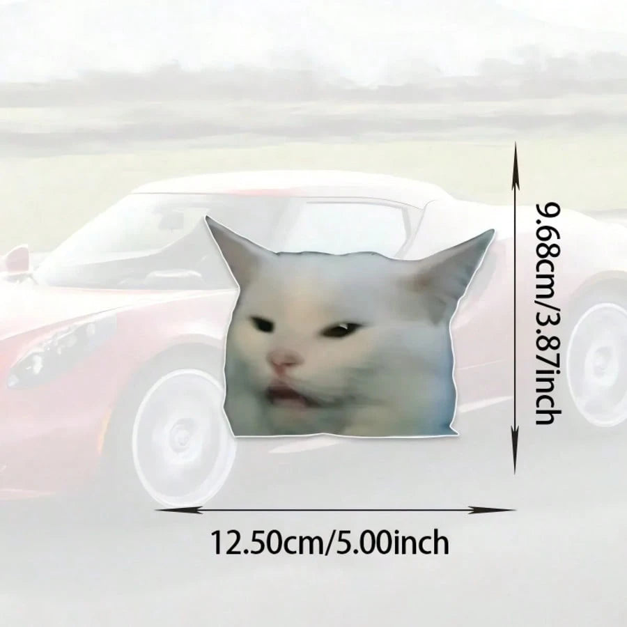 A Whimsical And Amusing Cat Decal Sticker; Suitable For Car Windows, Bumpers, Notebooks, Helmets, Motorcycles, And Other Animal Pet Gifts