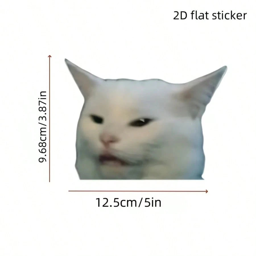 A Whimsical And Amusing Cat Decal Sticker; Suitable For Car Windows, Bumpers, Notebooks, Helmets, Motorcycles, And Other Animal Pet Gifts