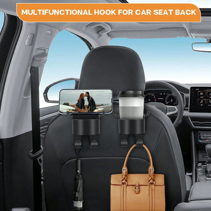 AD Car Seat Back Cup Holder Hook, 2 Counts Multifunctional Car Seat Back Hanging Hook, Universal Car Interior Accessories For Car Stowing & Tidying