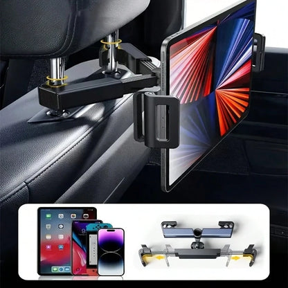 Adjustable Car Headrest Tablet Holder- Suitable For 4.7-11 Inch Tablets, Necessary For Children Road Trips, Fits Backseat