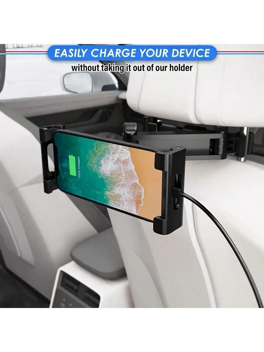 Adjustable Car Headrest Tablet Holder- Suitable For 4.7-11 Inch Tablets, Necessary For Children Road Trips, Fits Backseat