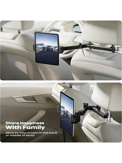 Adjustable Car Headrest Tablet Holder- Suitable For 4.7-11 Inch Tablets, Necessary For Children Road Trips, Fits Backseat