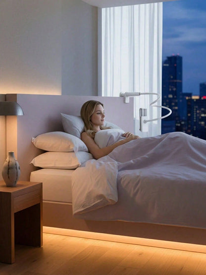 Adjustable Gooseneck Phone Mount 360° Rotating Mobile Phone Stand Spiral Base Stable And Non-Vibrating Anti-Fall Slouchy Person's Mobile Phone Stand Bed Head Stand Valentine's Day Gift