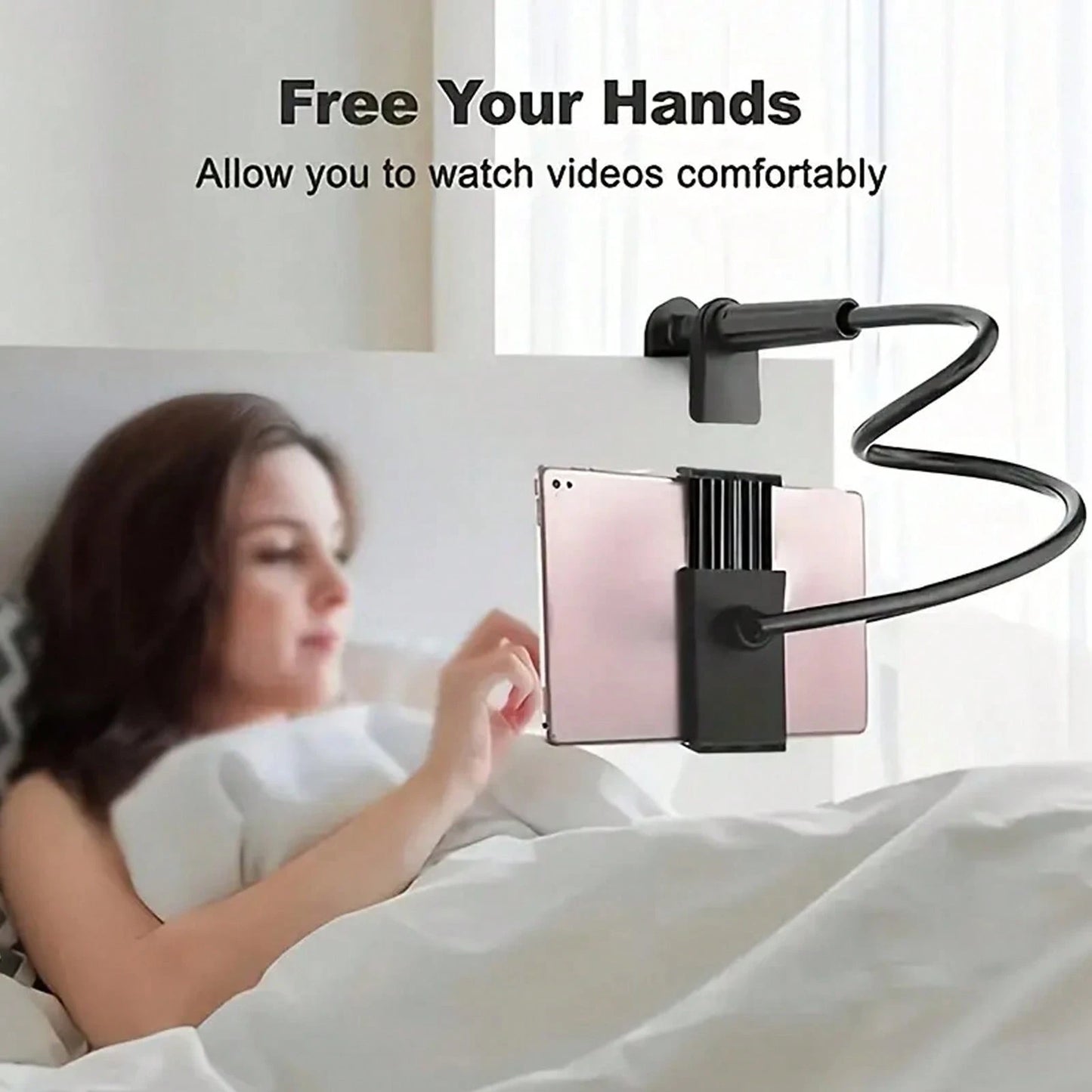 Adjustable Gooseneck Phone Mount Spiral Tablet Stand 360 Degree Adjustable Phone Holder Lazy Bedside Support Valentine's Day Gift