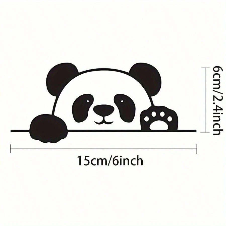 Adorable Panda Waterproof Vinyl Sticker For Decorating Laptops, Phones, Helmets, Cars, Windows, Bumpers, Cups, Doors, And Walls