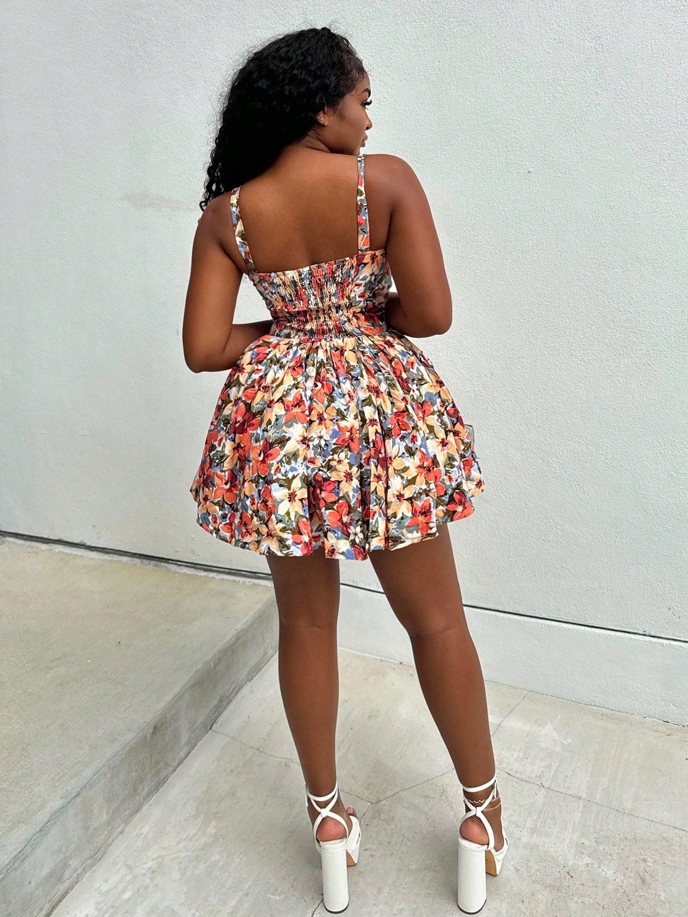 Alexandranx Sundress;Summer Palace Style Floral Ruffle Dress Ballet Style Dress,Sun Dress, Aesthetic