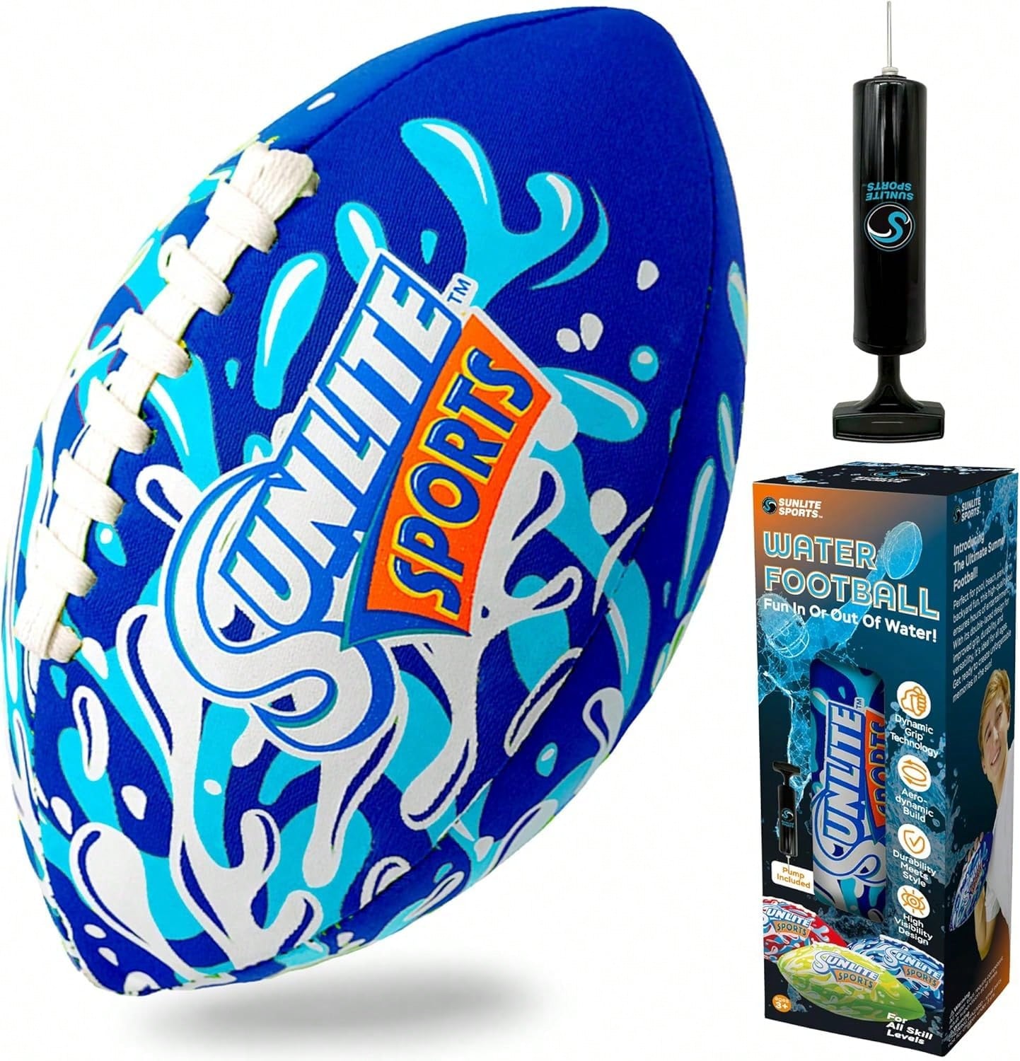 All Ages Outdoor Group Game Toy, Waterproof Floating Soft Soccer Ball, Wear Resistant Dual-Use Play Ball Suitable For Lawn, Beach, Lake & Pool, Portable Land Water Sports Ball For Family Backyard Park