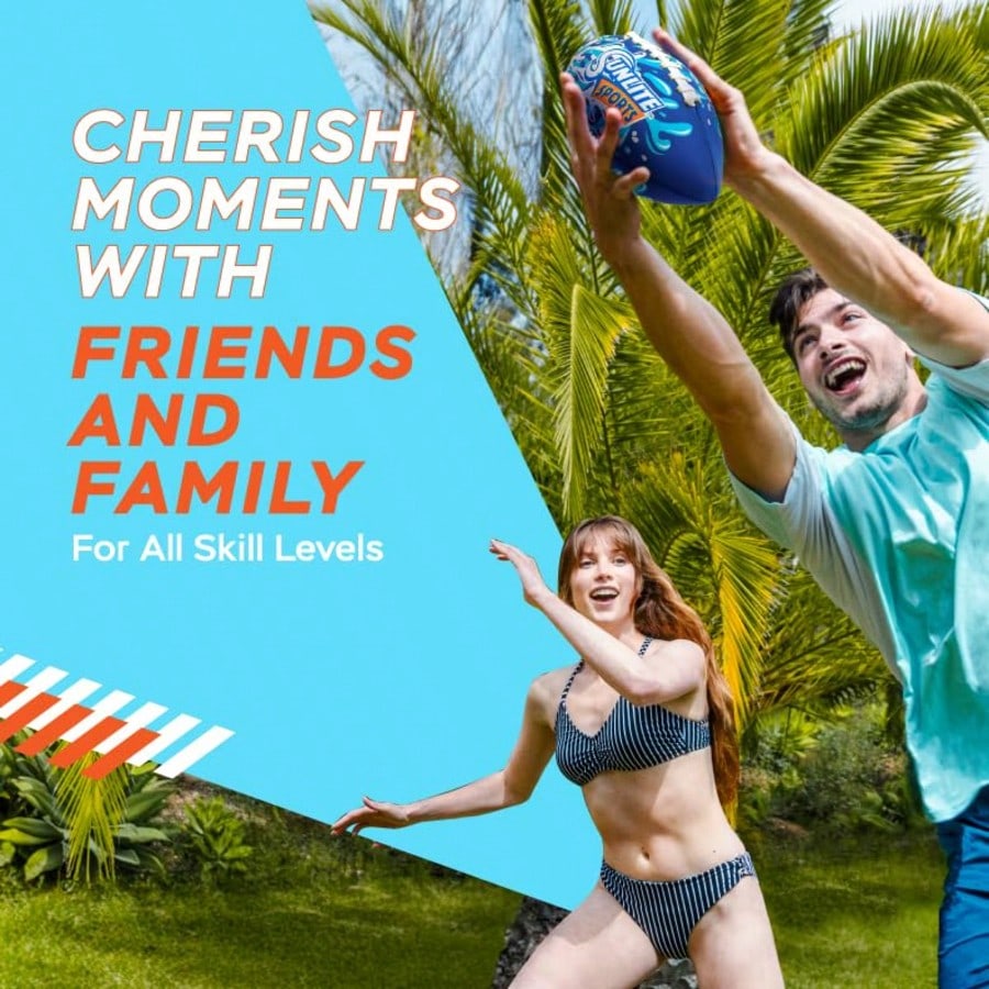 All Ages Outdoor Group Game Toy, Waterproof Floating Soft Soccer Ball, Wear Resistant Dual-Use Play Ball Suitable For Lawn, Beach, Lake & Pool, Portable Land Water Sports Ball For Family Backyard Park
