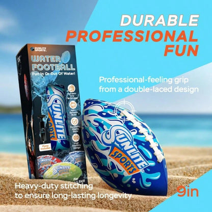 All Ages Outdoor Group Game Toy, Waterproof Floating Soft Soccer Ball, Wear Resistant Dual-Use Play Ball Suitable For Lawn, Beach, Lake & Pool, Portable Land Water Sports Ball For Family Backyard Park