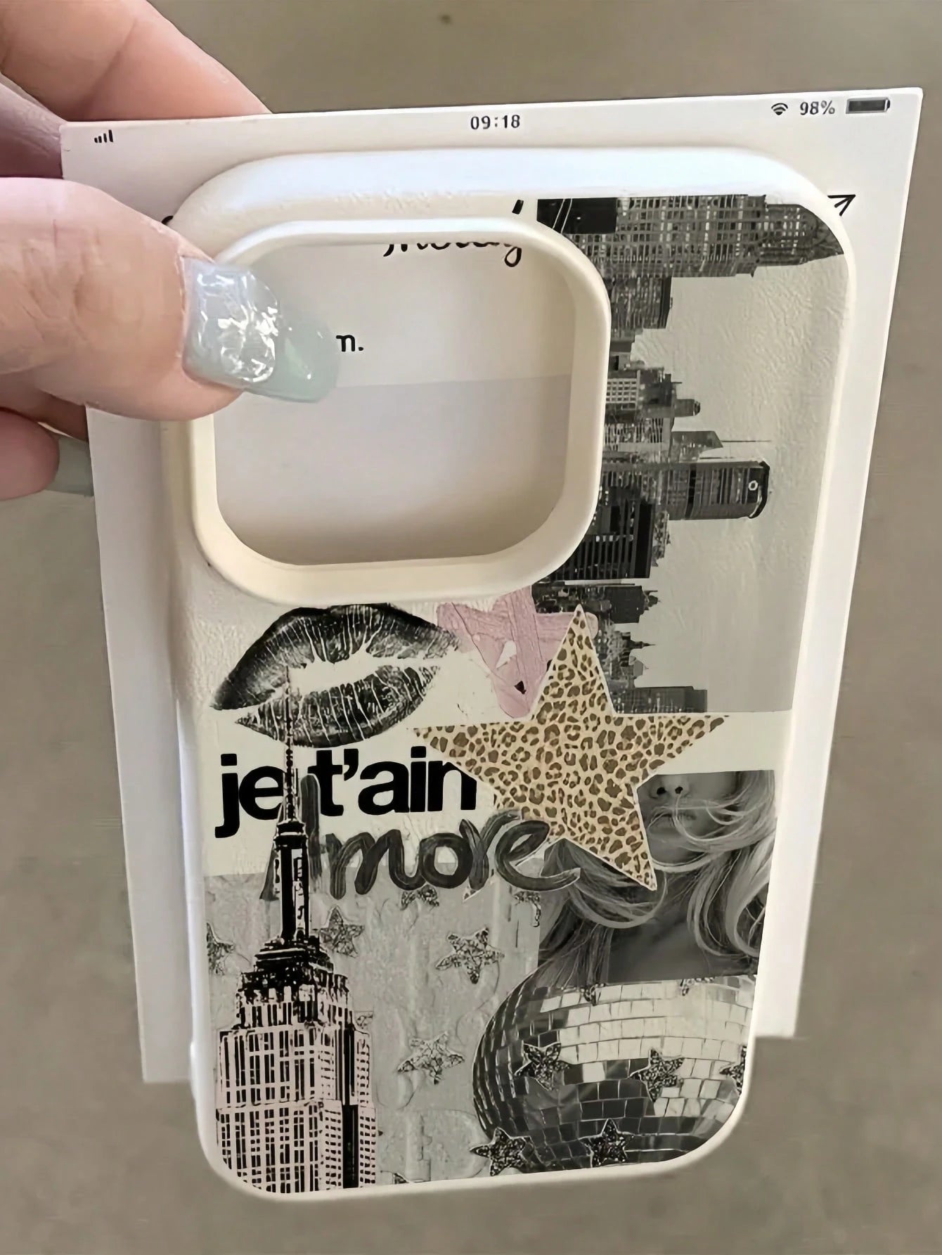 Alloy Collage Elements Fashion Phone Case Lips Element Vintage Metal Frame 1pc Transparent Personalized English Beauty Puzzle Collage Pattern Phone Case With Stars And Disco Ball Elements Compatible W