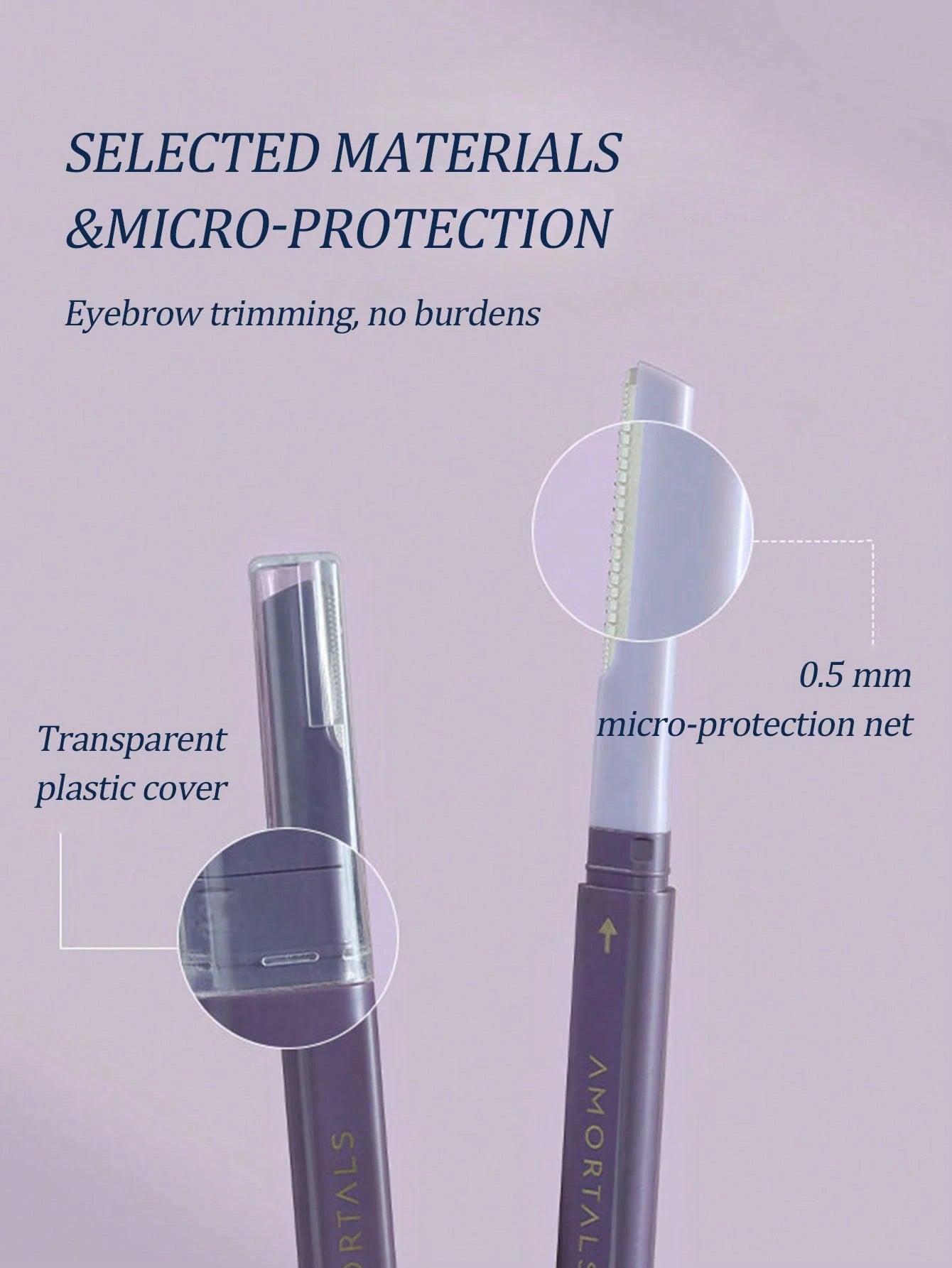 Amortals 2PCS Two-Headed Set, Large & Small Dual Blades Precision Trimming Anti-Scratch Portable Eyebrow Shaver For Shaping Detailing Daily Makeup Travel Beginners, Viral Budget Must-Have J-Beauty Gro